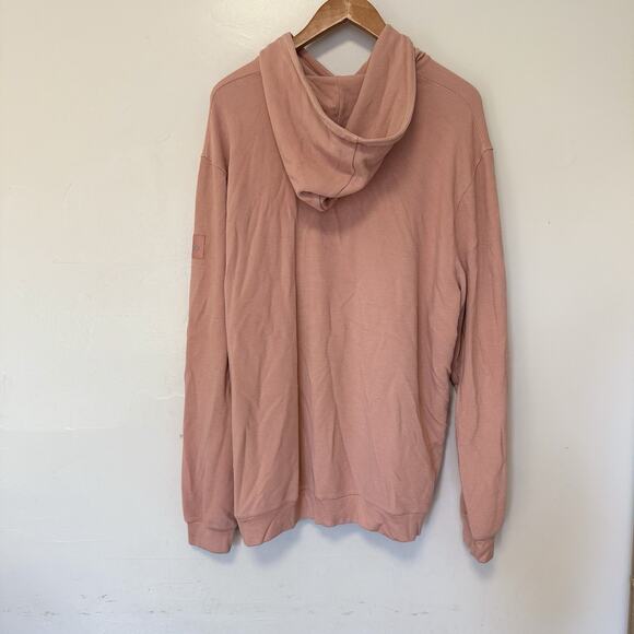 Alo Waffleknit Hoodie Dusty Pink Athleisure Oversized Boxy Preppy Large? - Picture 5 of 7